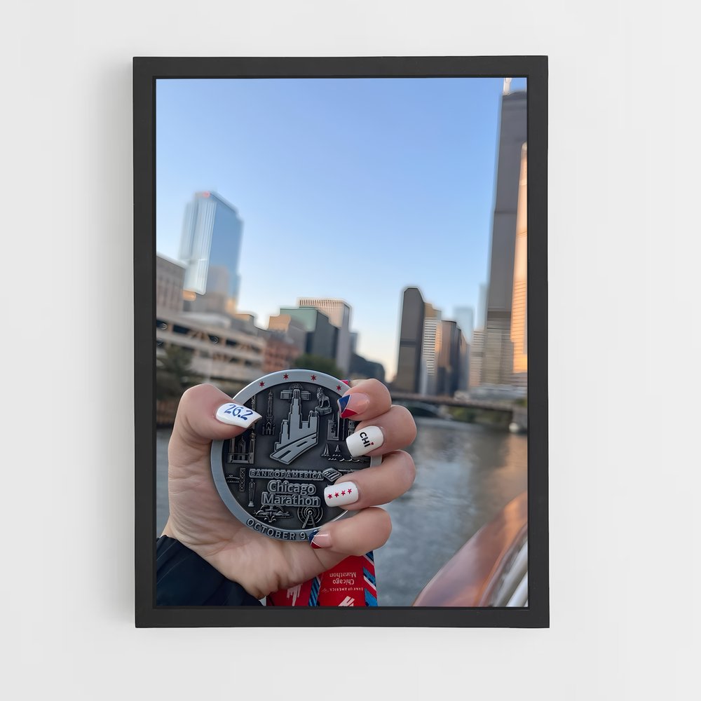 Poster Médaille de Chicago – affiche Athlétisme (vue 2)
